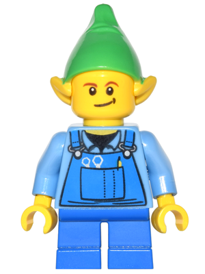 LEGO Minifigure-Elf - Blue Overalls-Holiday / Christmas-HOL045-Creative Brick Builders